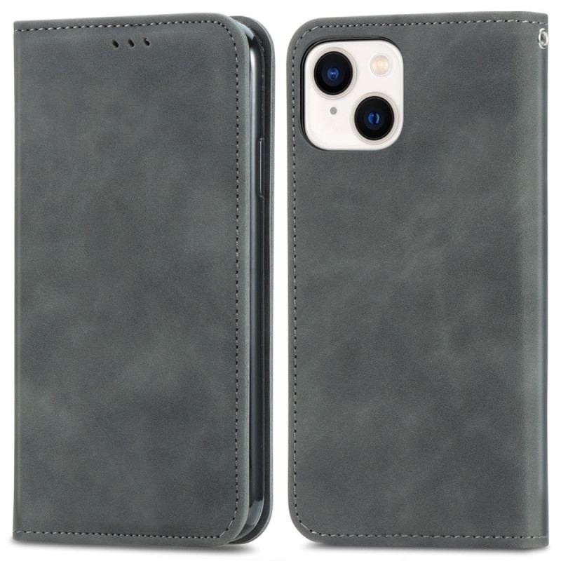 Capa De Celular Para iPhone 15 Plus Flip Couro Sintético Macio