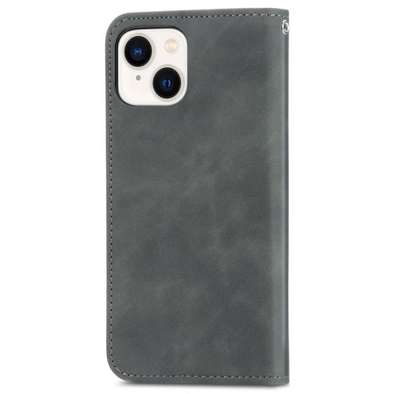 Capa De Celular Para iPhone 15 Plus Flip Couro Sintético Macio