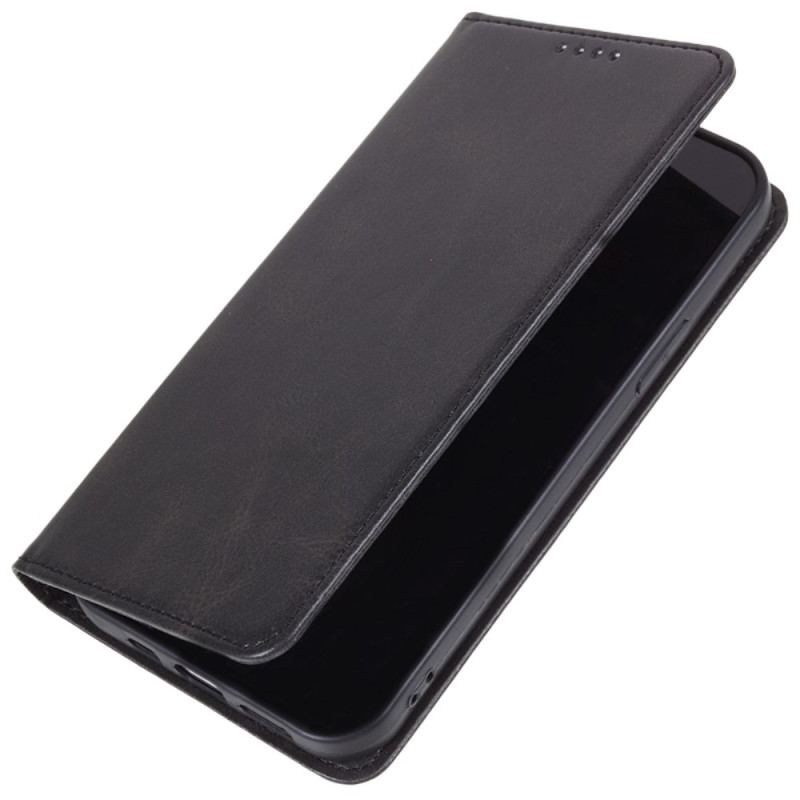 Capa De Celular Para iPhone 15 Plus Flip Efeito Couro Clássico