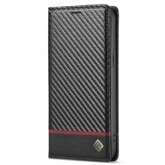 Capa De Celular Para iPhone 15 Plus Flip Fibra De Carbono Lc.imeeke