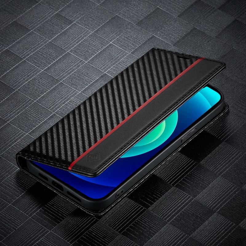 Capa De Celular Para iPhone 15 Plus Flip Fibra De Carbono Lc.imeeke