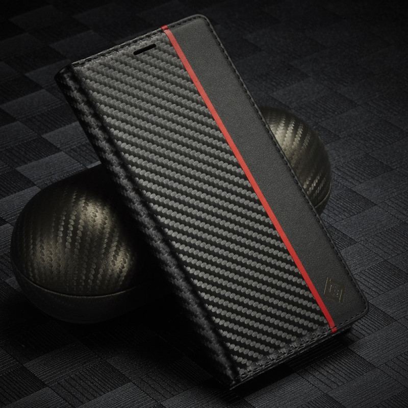 Capa De Celular Para iPhone 15 Plus Flip Fibra De Carbono Lc.imeeke