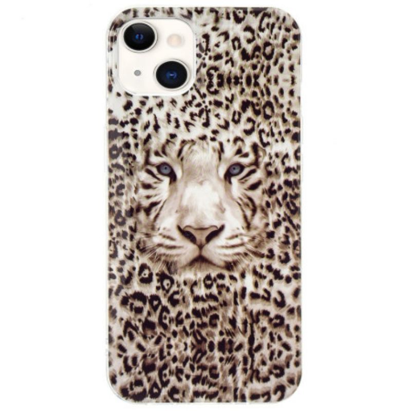 Capa De Celular Para iPhone 15 Plus Leopardo Fluorescente