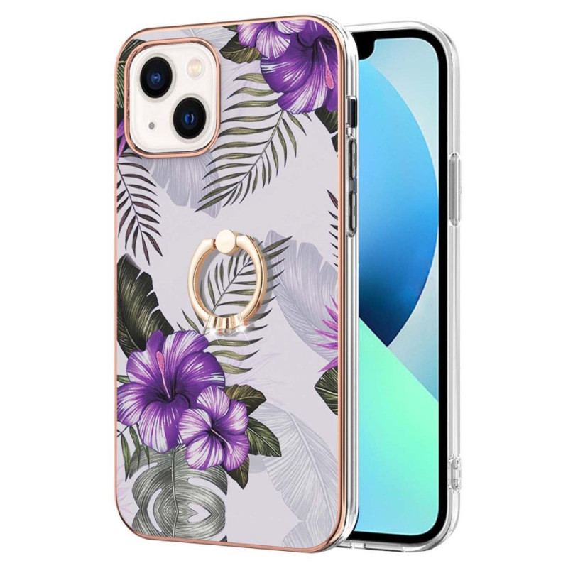 Capa De Celular Para iPhone 15 Plus Porta-anel De Flores