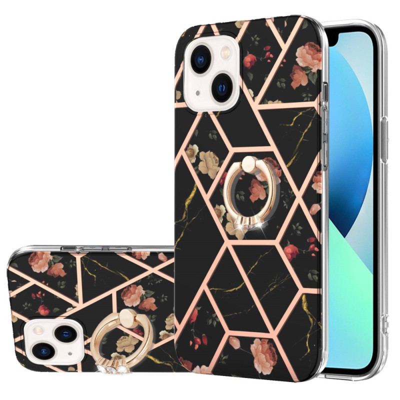 Capa De Celular Para iPhone 15 Plus Porta-anel De Flores