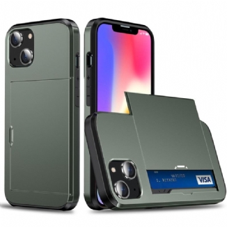 Capa De Celular Para iPhone 15 Plus Porta-cartões Com Efeito Metálico Integrado