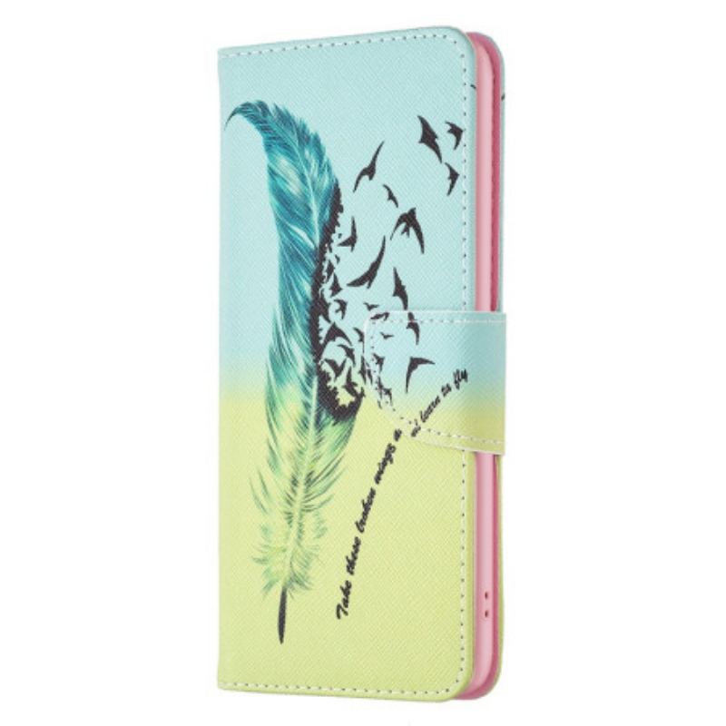 Capa De Couro Para iPhone 15 Plus Pena