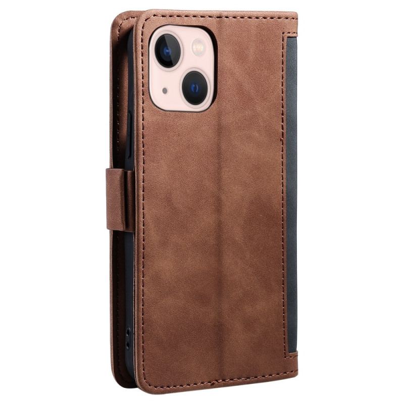 Capa Em Pele Para iPhone 15 Plus De Cordão Alça Estilo Retrô