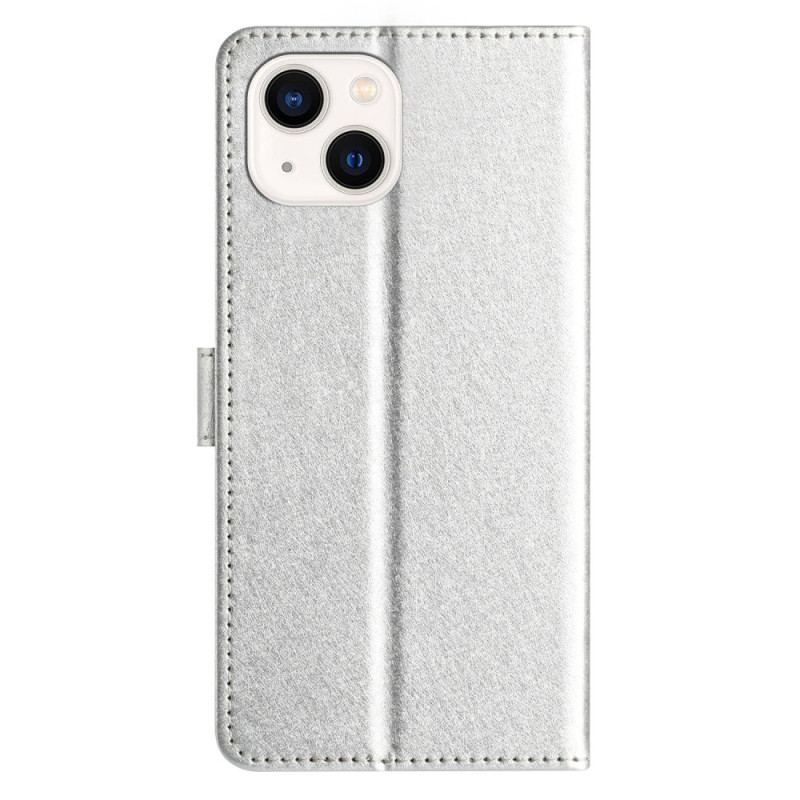 Capa Em Pele Para iPhone 15 Plus De Cordão Pastel Com Alça