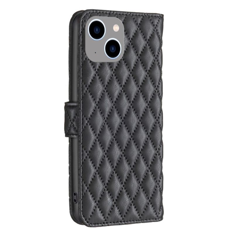 Capa Flip Para iPhone 15 Plus Acolchoado