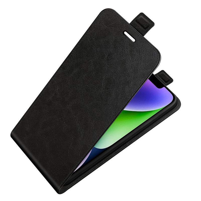 Capa Flip Para iPhone 15 Plus De Couro Aba Vertical