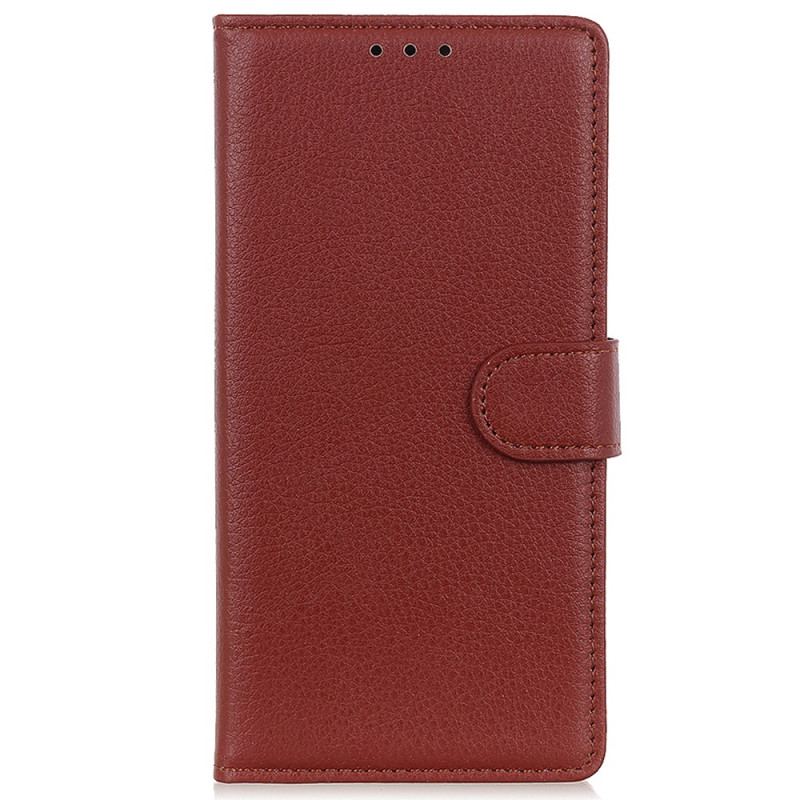 Capa Flip Para iPhone 15 Plus Couro Sintético Tradicional