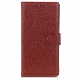 Capa Flip Para iPhone 15 Plus Couro Sintético Tradicional