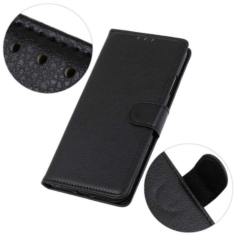 Capa Flip Para iPhone 15 Plus Couro Sintético Tradicional