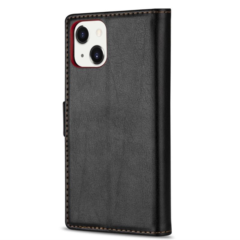 Capa Flip Para iPhone 15 Plus Efeito Couro N.bekus