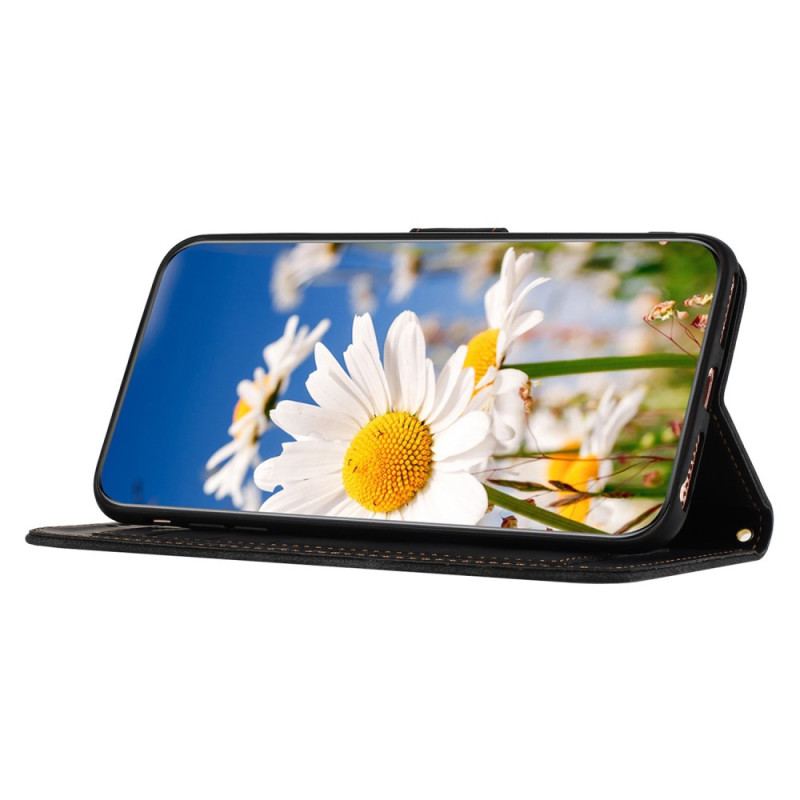 Capa Flip Para iPhone 15 Plus Flores Luxuosas