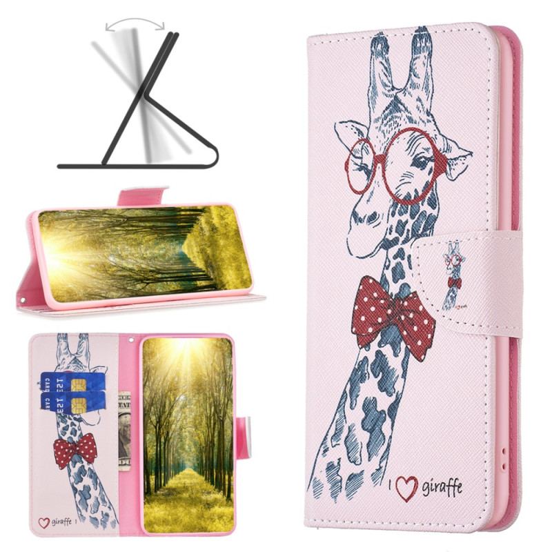 Capa Flip Para iPhone 15 Plus Girafa Intello