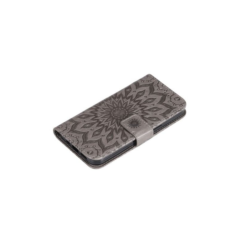 Capa Flip Para iPhone 15 Plus Mandala Sol