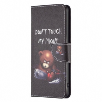 Capa Flip Para iPhone 15 Plus Urso Perigoso