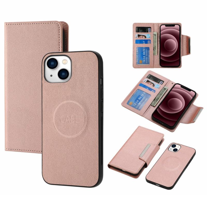 Capa Capa Folio Para iPhone 15 Plus Concha Magnética Destacável