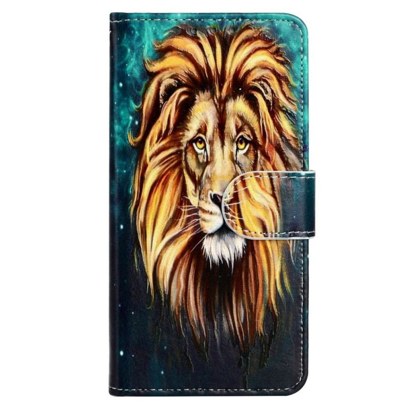 Capa Folio Para iPhone 15 Plus De Cordão Felino Com Alça