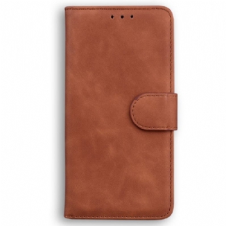 Capa Folio Para iPhone 15 Plus Estilo Couro Macio