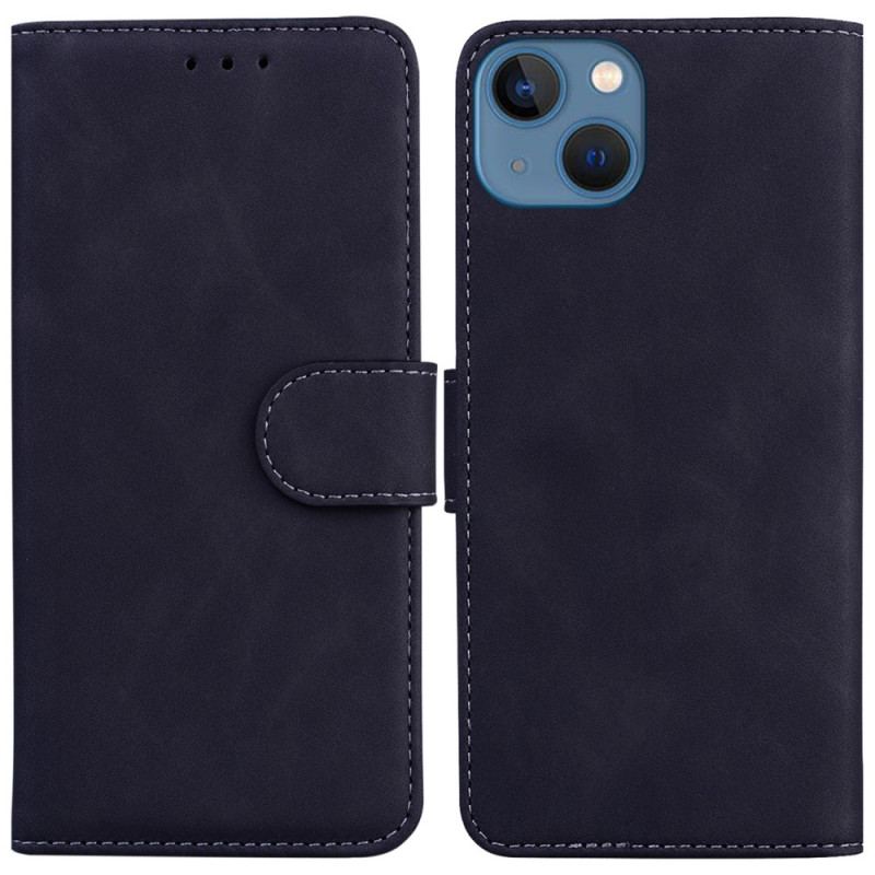 Capa Folio Para iPhone 15 Plus Estilo Couro Macio