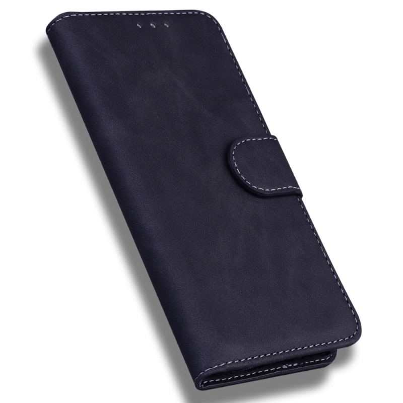 Capa Folio Para iPhone 15 Plus Estilo Couro Macio