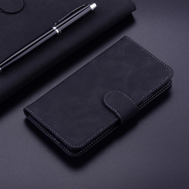 Capa Folio Para iPhone 15 Plus Estilo Couro Macio