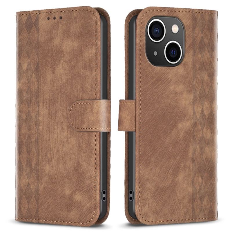 Capa Folio Para iPhone 15 Plus Estilo Vintage