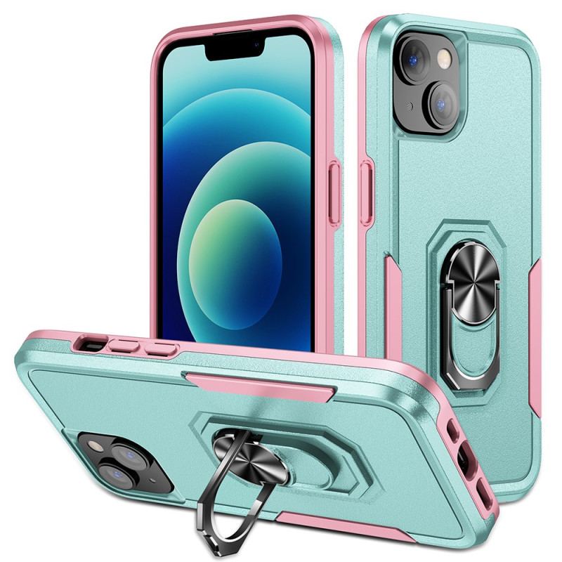 Capa Para iPhone 15 Plus Anel De Suporte De Dois Tons