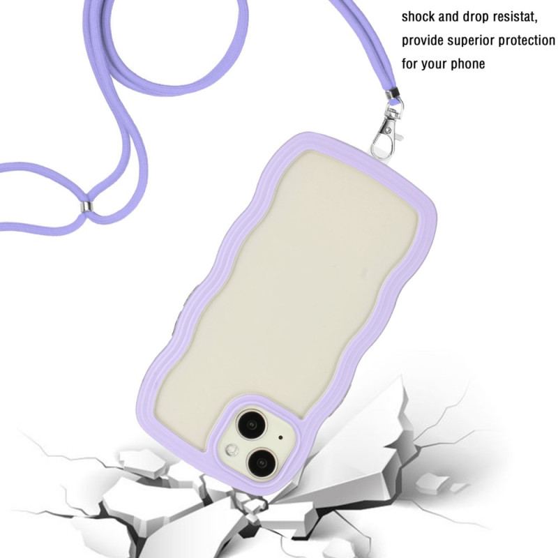 Capa Para iPhone 15 Plus De celular Cordão Zigue Zague