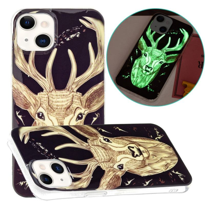 Capa Para iPhone 15 Plus Cervo Fluorescente