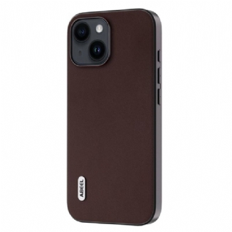 Capa Para iPhone 15 Plus Couro Napa Verdadeiro Abeel