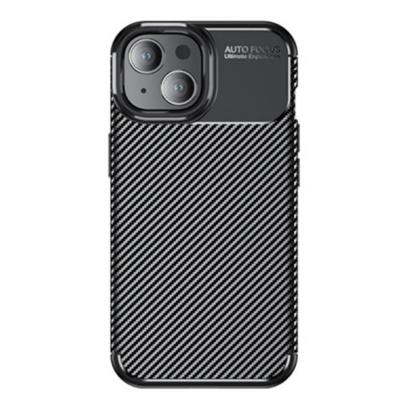 Capa Para iPhone 15 Plus Fibra De Textura De Carbono