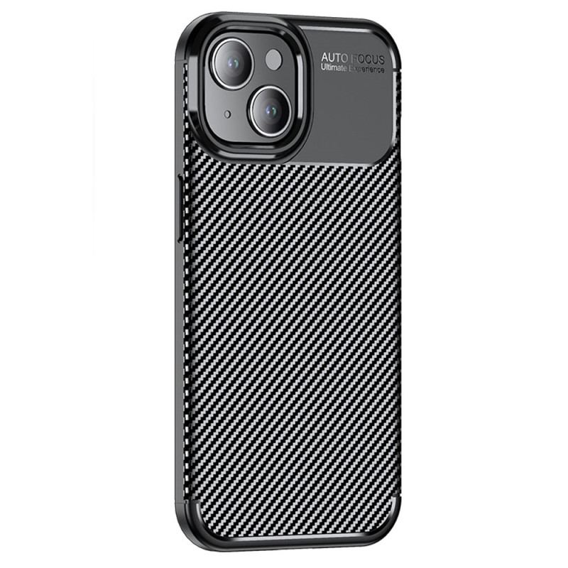 Capa Para iPhone 15 Plus Fibra De Textura De Carbono