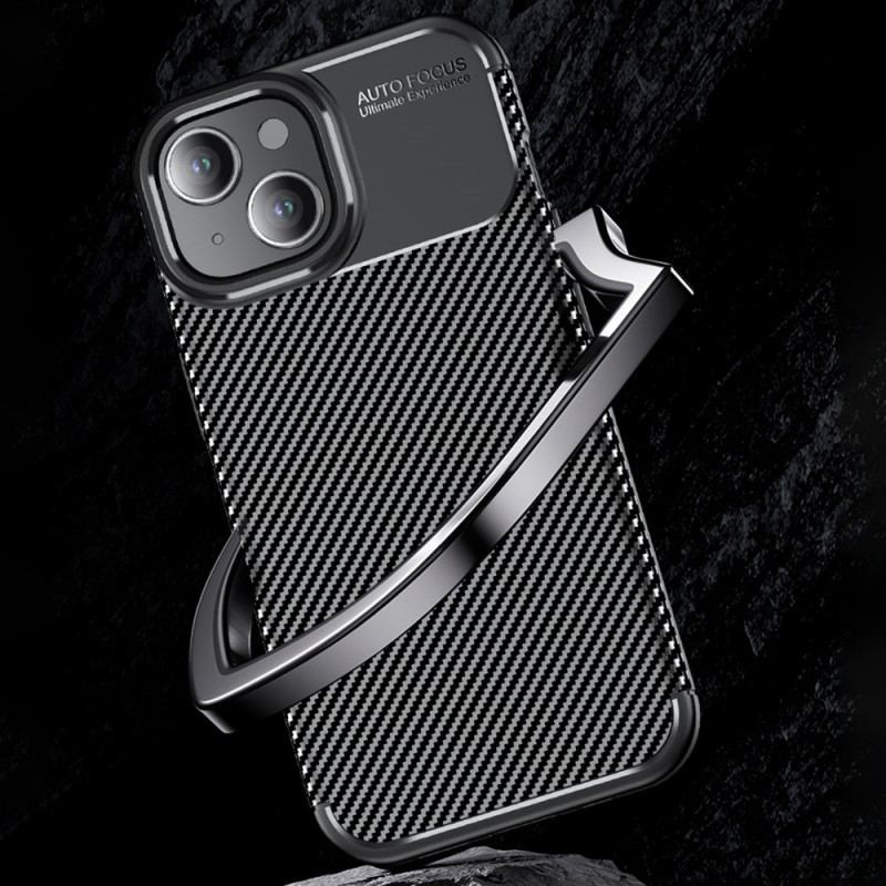 Capa Para iPhone 15 Plus Fibra De Textura De Carbono