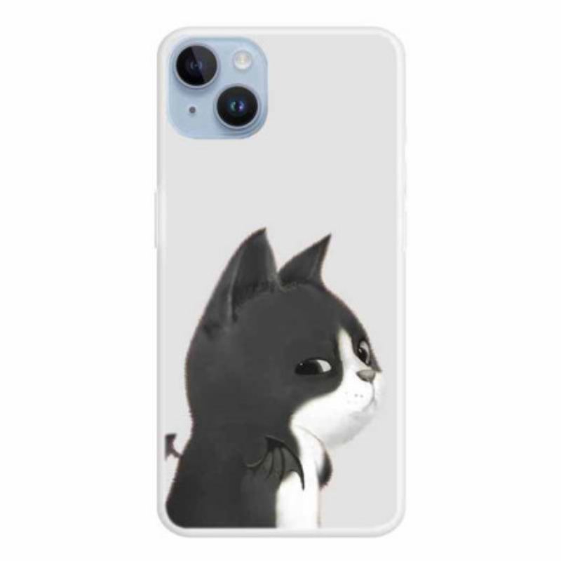 Capa Para iPhone 15 Plus Gato Diabo