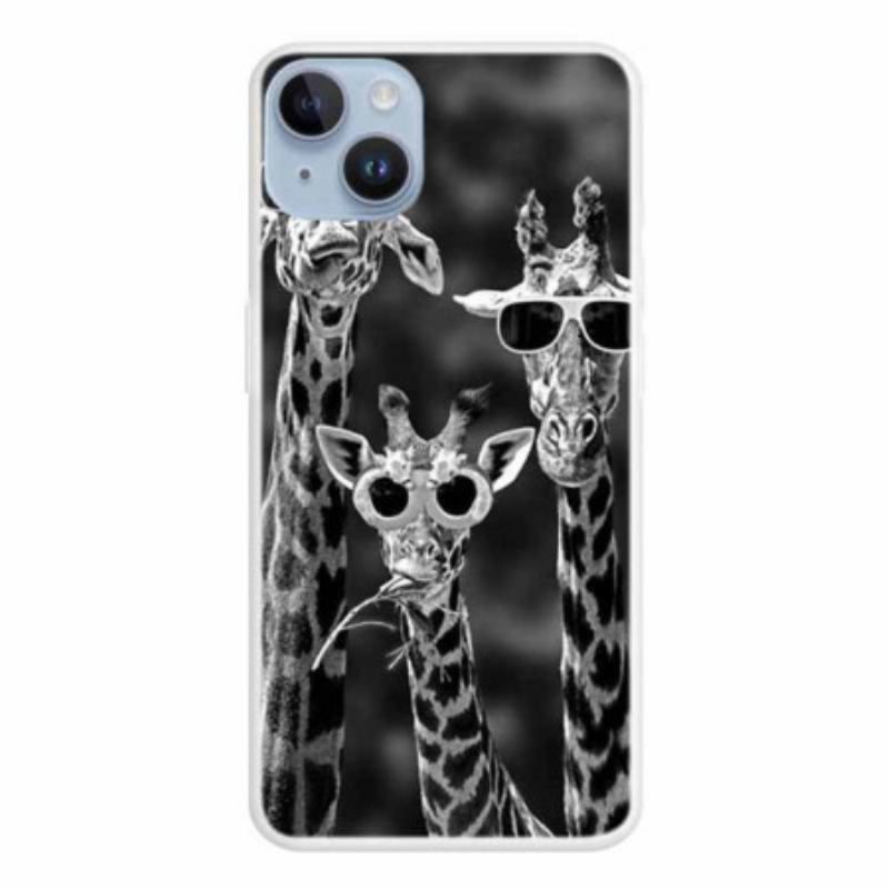 Capa Para iPhone 15 Plus Girafas Anônimas