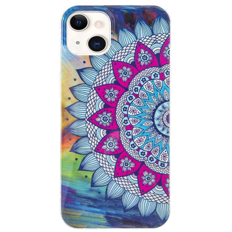 Capa Para iPhone 15 Plus Mandala Fluorescente