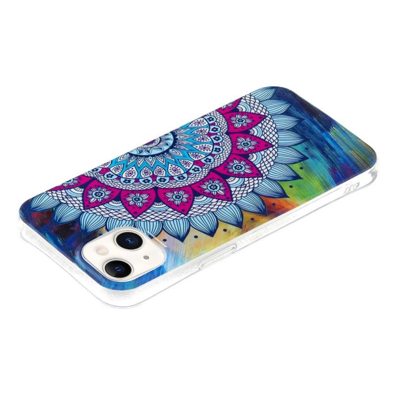 Capa Para iPhone 15 Plus Mandala Fluorescente