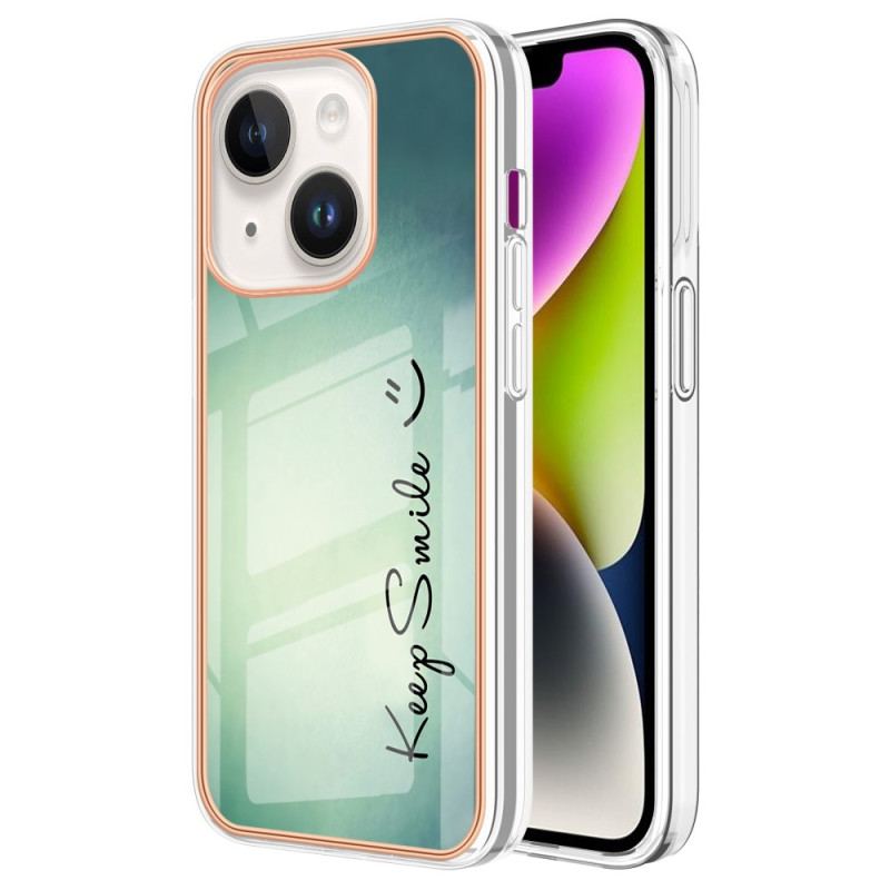 Capa Para iPhone 15 Plus Mantenha O Sorriso