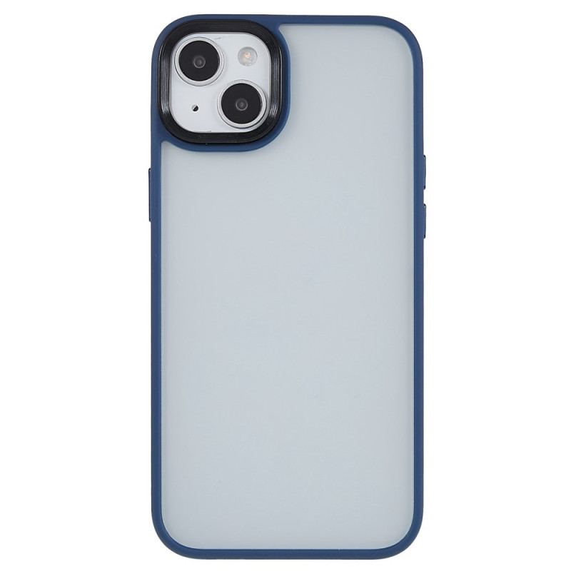 Capa Para iPhone 15 Plus Parte Traseira Em Acrílico E Bordas Em Silicone