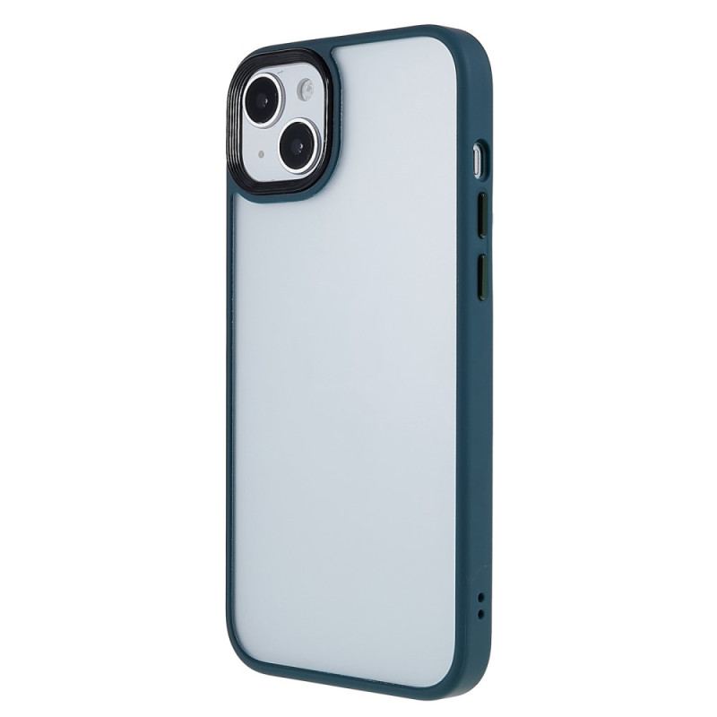 Capa Para iPhone 15 Plus Parte Traseira Em Acrílico E Bordas Em Silicone