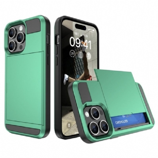 Capa Para iPhone 15 Plus Porta-cartões Com Zíper