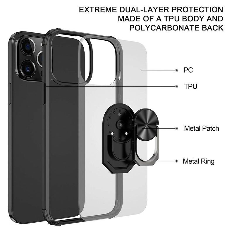 Capa De Celular Para iPhone 13 Pro Max Anel Híbrido Premium