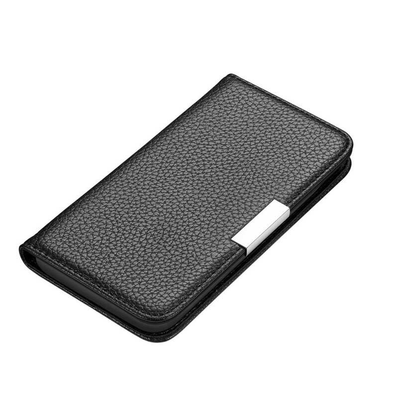 Capa De Celular Para iPhone 13 Pro Max Flip Couro Falso Lichia Ultra Chic