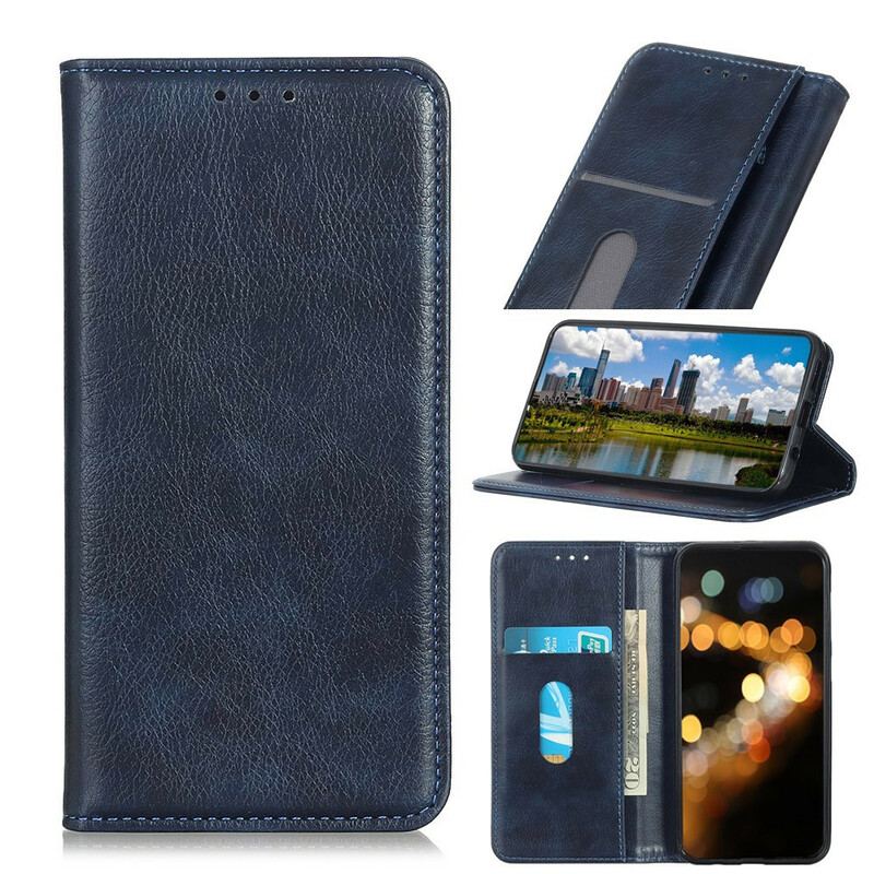 Capa De Celular Para iPhone 13 Pro Max Flip Couro Rachado De Lichia