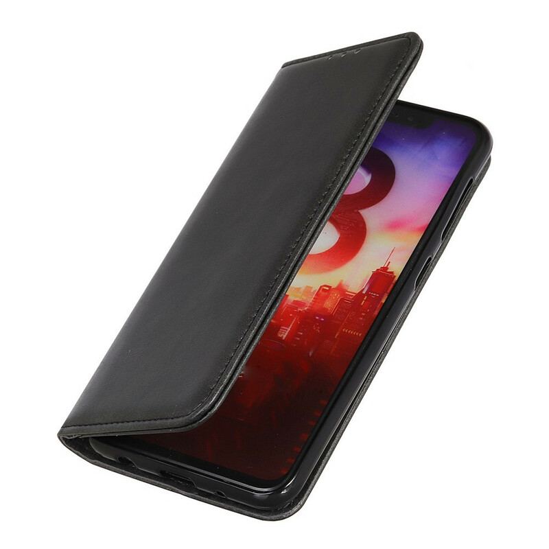 Capa De Celular Para iPhone 13 Pro Max Flip Couro Rachado De Lichia