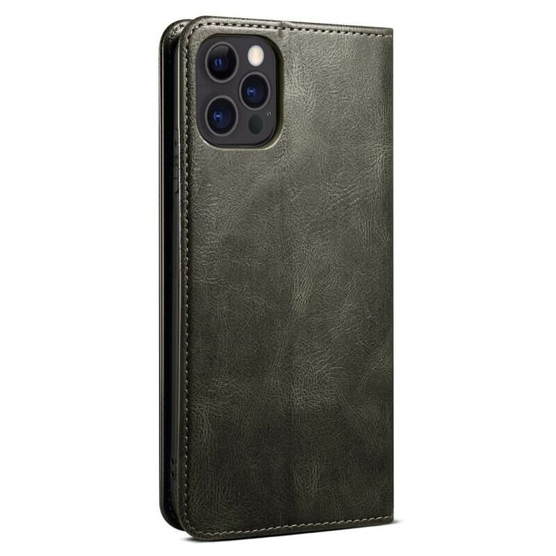 Capa De Celular Para iPhone 13 Pro Max Flip Couro Sintético Encerado